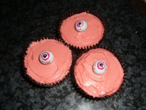 Hummingbird bakery chocolate cupcake with pink frosting